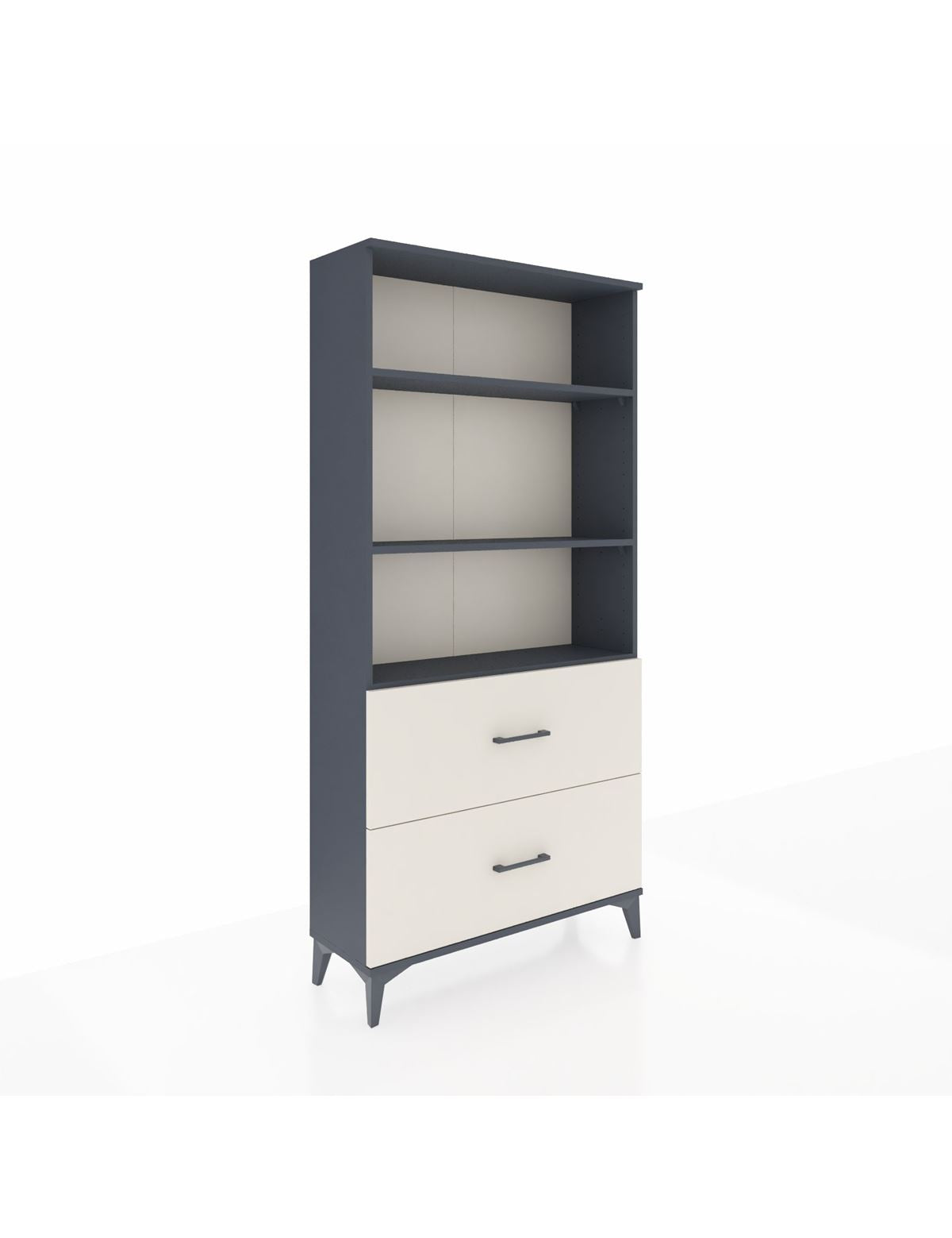 Arges Dolap 3 Raflı 2 Çekmeceli 88x30x182 Antrasit-Aytaşı