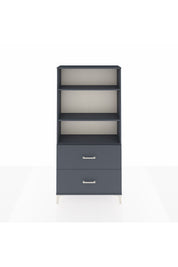 Arges Dolap 3 Raflı 2 Çekmeceli 88x30x182 Antrasit-Antrasit