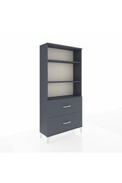 Arges Dolap 3 Raflı 2 Çekmeceli 88x30x182 Antrasit-Antrasit