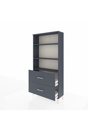 Arges Dolap 3 Raflı 2 Çekmeceli 88x30x182 Antrasit-Antrasit