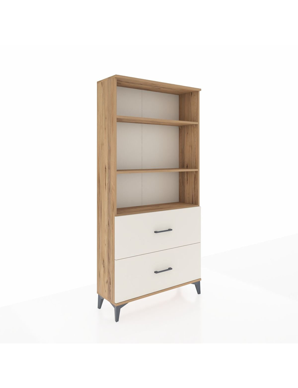 Arges Dolap 3 Raflı 2 Çekmeceli 88x30x182 Çam-Aytaşı