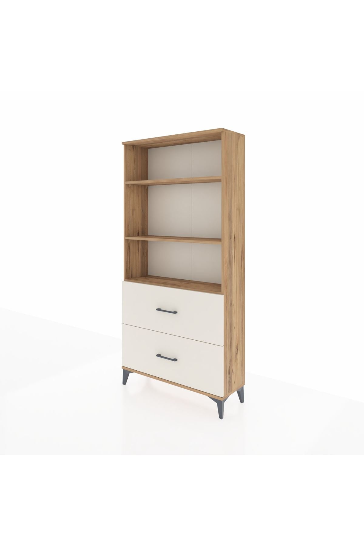 Arges Dolap 3 Raflı 2 Çekmeceli 88x30x182 Çam-Aytaşı