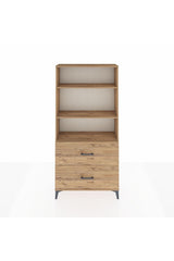 Arges Dolap 3 Raflı 2 Çekmeceli 88x30x182