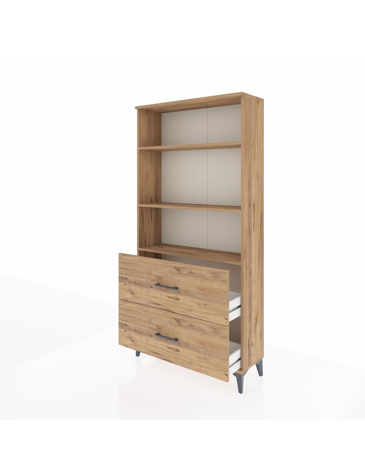 Arges Dolap 3 Raflı 2 Çekmeceli 88x30x182 - S24M049V9A