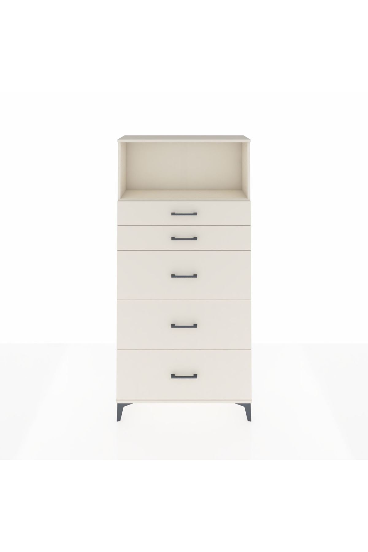 Arges Dolap Tek Raflı 5 Çekmeceli 88x30x182 - S24M050V1A