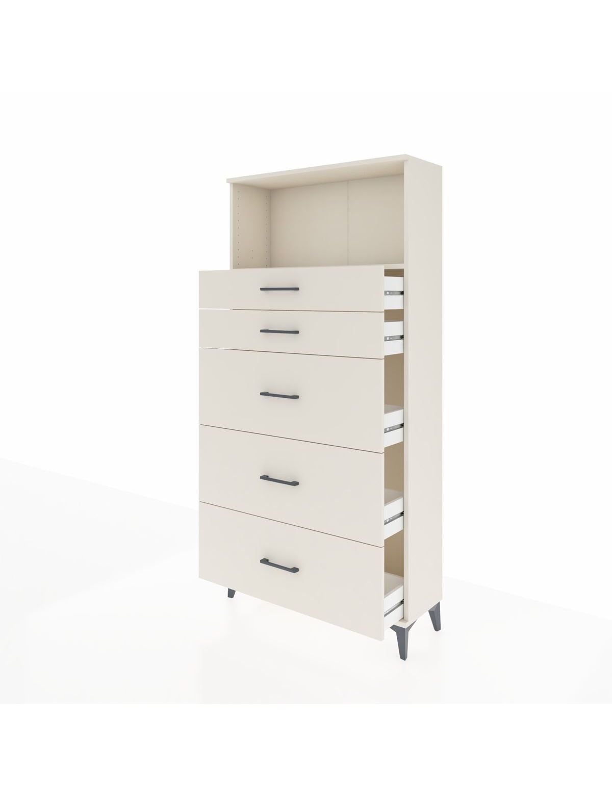 Arges Dolap Tek Raflı 5 Çekmeceli 88x30x182 - S24M050V1A