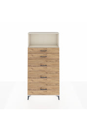 Arges Dolap Tek Raflı 5 Çekmeceli 88x30x182 Aytaşı-Çam