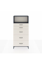 Arges Dolap Tek Raflı 5 Çekmeceli 88x30x182 Antrasit-Aytaşı