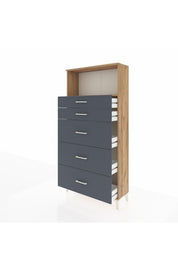 Arges Dolap Tek Raflı 5 Çekmeceli 88x30x182 - S24M050V8A