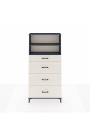 Arges Dolap 2 Raflı 4 Çekmeceli 88x30x182 Antrasit-Aytaşı