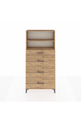 Arges Dolap 2 Raflı 4 Çekmeceli 88x30x182