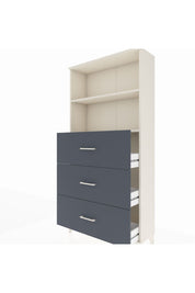 Arges Dolap 2 Raflı 3 Çekmeceli 88x30x182 Aytaşı-Antrasit