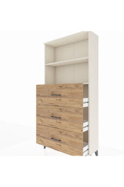 Arges Dolap 2 Raflı 3 Çekmeceli 88x30x182 Aytaşı-Çam