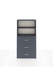 Arges Dolap 2 Raflı 3 Çekmeceli 88x30x182 Antrasit-Antrasit