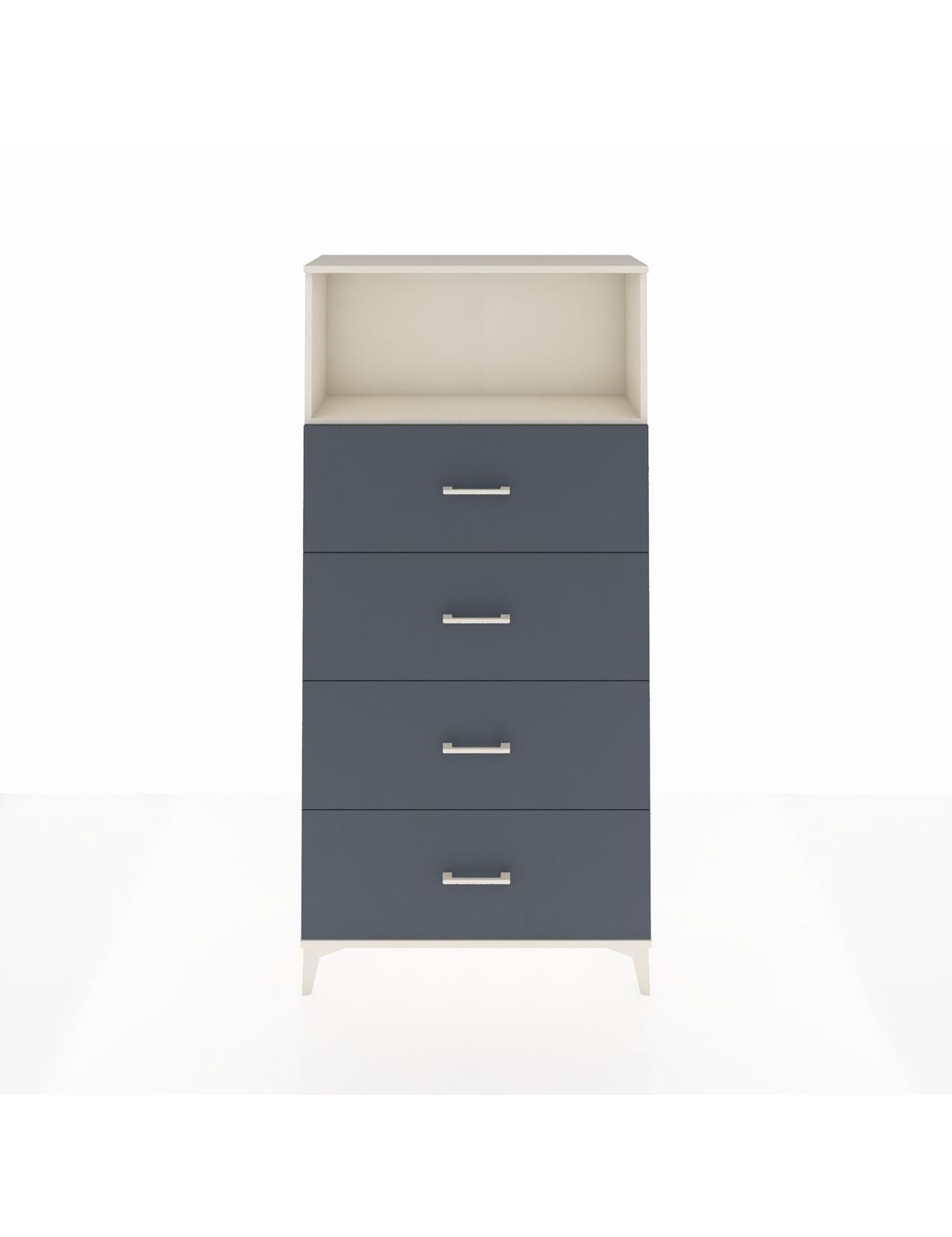 Arges Dolap 2 Raflı 4 Çekmeceli 88x30x182 Aytaşı-Antrasit