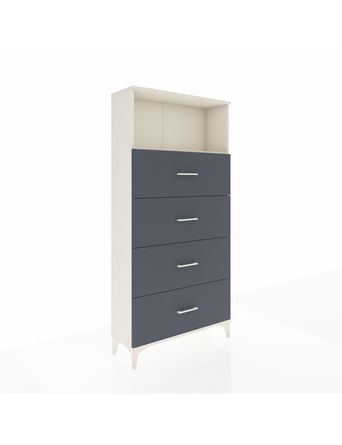 Arges Dolap 2 Raflı 4 Çekmeceli 88x30x182 Aytaşı-Antrasit