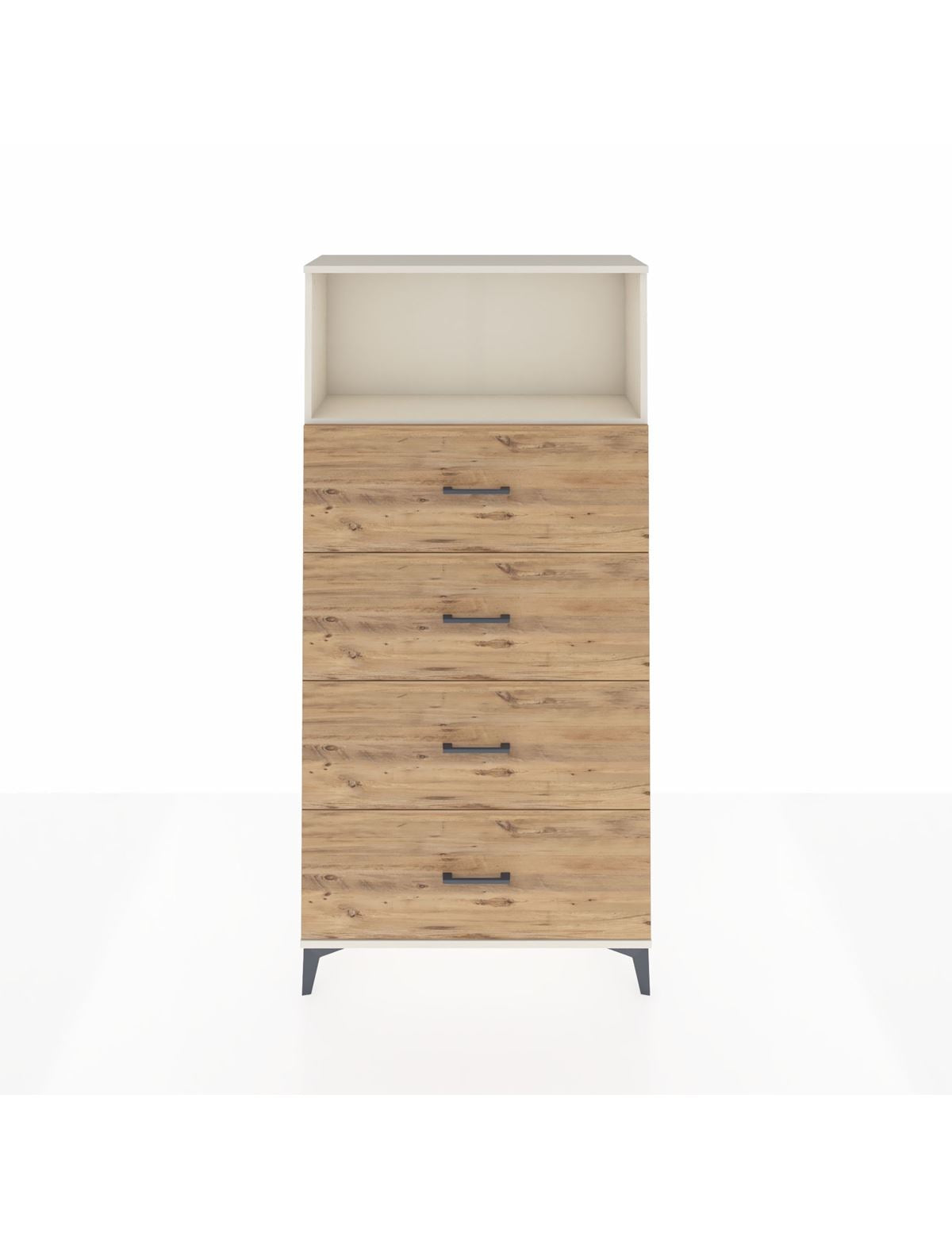 Arges Dolap 2 Raflı 4 Çekmeceli 88x30x182 Aytaşı-Çam