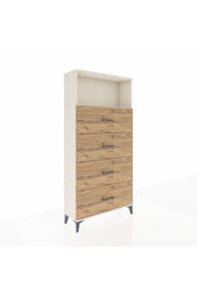 Arges Dolap 2 Raflı 4 Çekmeceli 88x30x182 Aytaşı-Çam