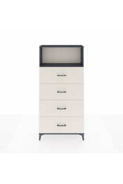 Arges Dolap 2 Raflı 4 Çekmeceli 88x30x182 Antrasit-Aytaşı