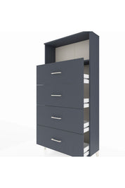Arges Dolap 2 Raflı 4 Çekmeceli 88x30x182 - S24M053V5A