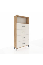 Arges Dolap 2 Raflı 4 Çekmeceli 88x30x182 Çam-Aytaşı