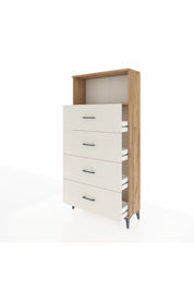 Arges Dolap 2 Raflı 4 Çekmeceli 88x30x182 Çam-Aytaşı