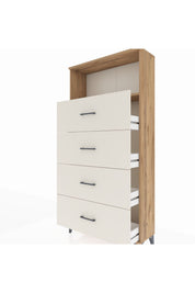 Arges Dolap 2 Raflı 4 Çekmeceli 88x30x182 Çam-Aytaşı