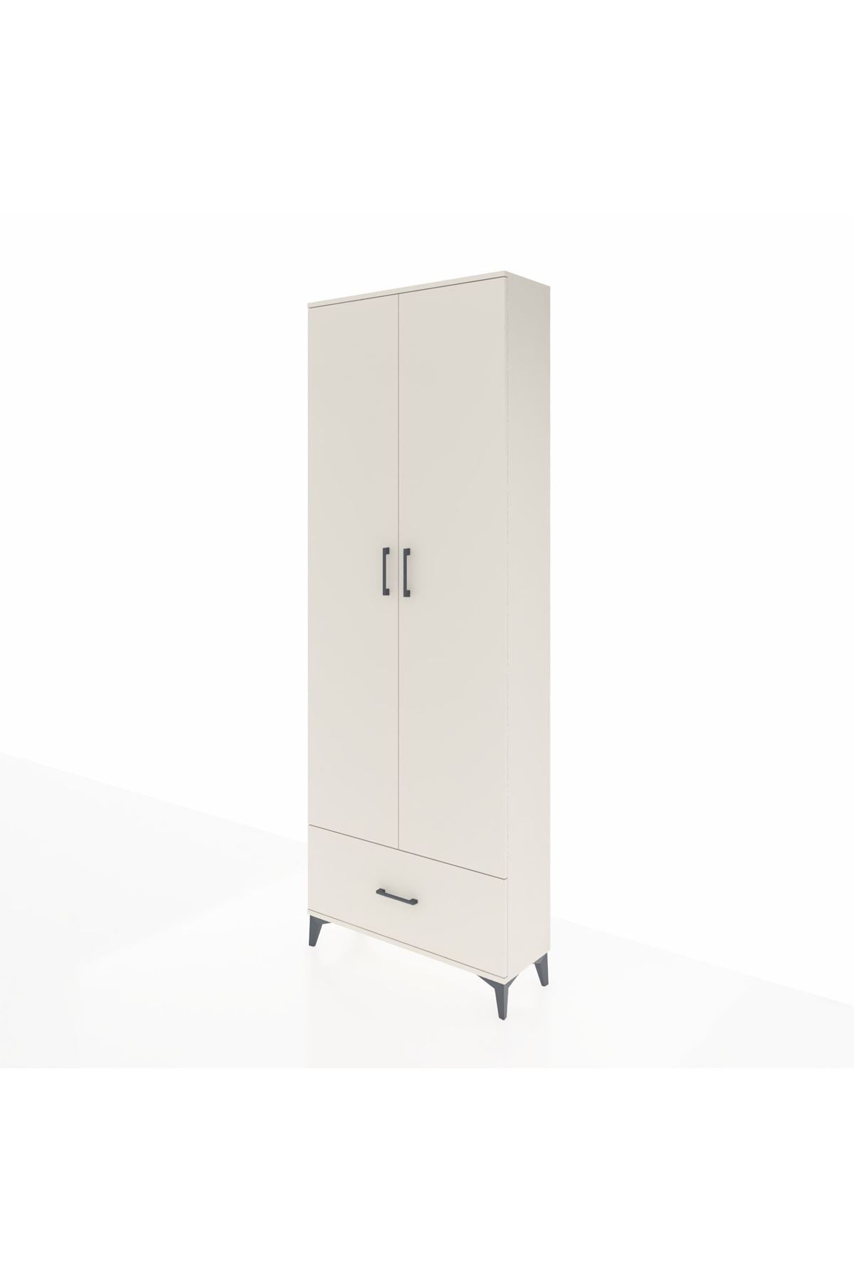 Arges Dolap 5 Raflı Tek Çekmeceli 2 Kapaklı 88x30x243 Aytaşı-Aytaşı