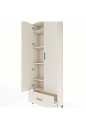 Arges Dolap 5 Raflı Tek Çekmeceli 2 Kapaklı 88x30x243 Aytaşı-Aytaşı