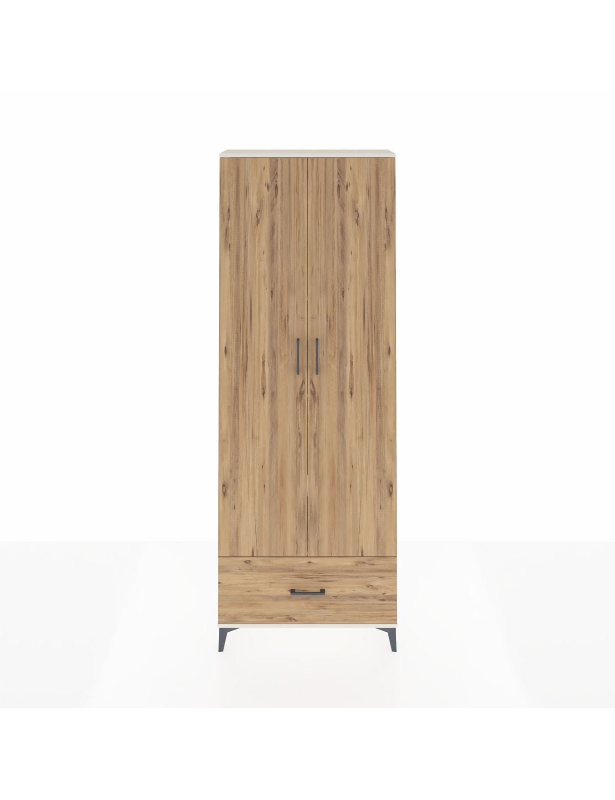 Arges Dolap 5 Raflı Tek Çekmeceli 2 Kapaklı 88x30x243 Aytaşı-Çam