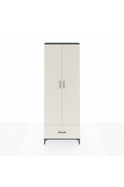 Arges Dolap 5 Raflı Tek Çekmeceli 2 Kapaklı 88x30x243 Antrasit-Aytaşı