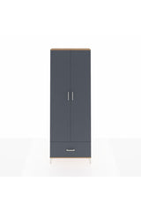 Arges Dolap 5 Raflı Tek Çekmeceli 2 Kapaklı 88x30x243