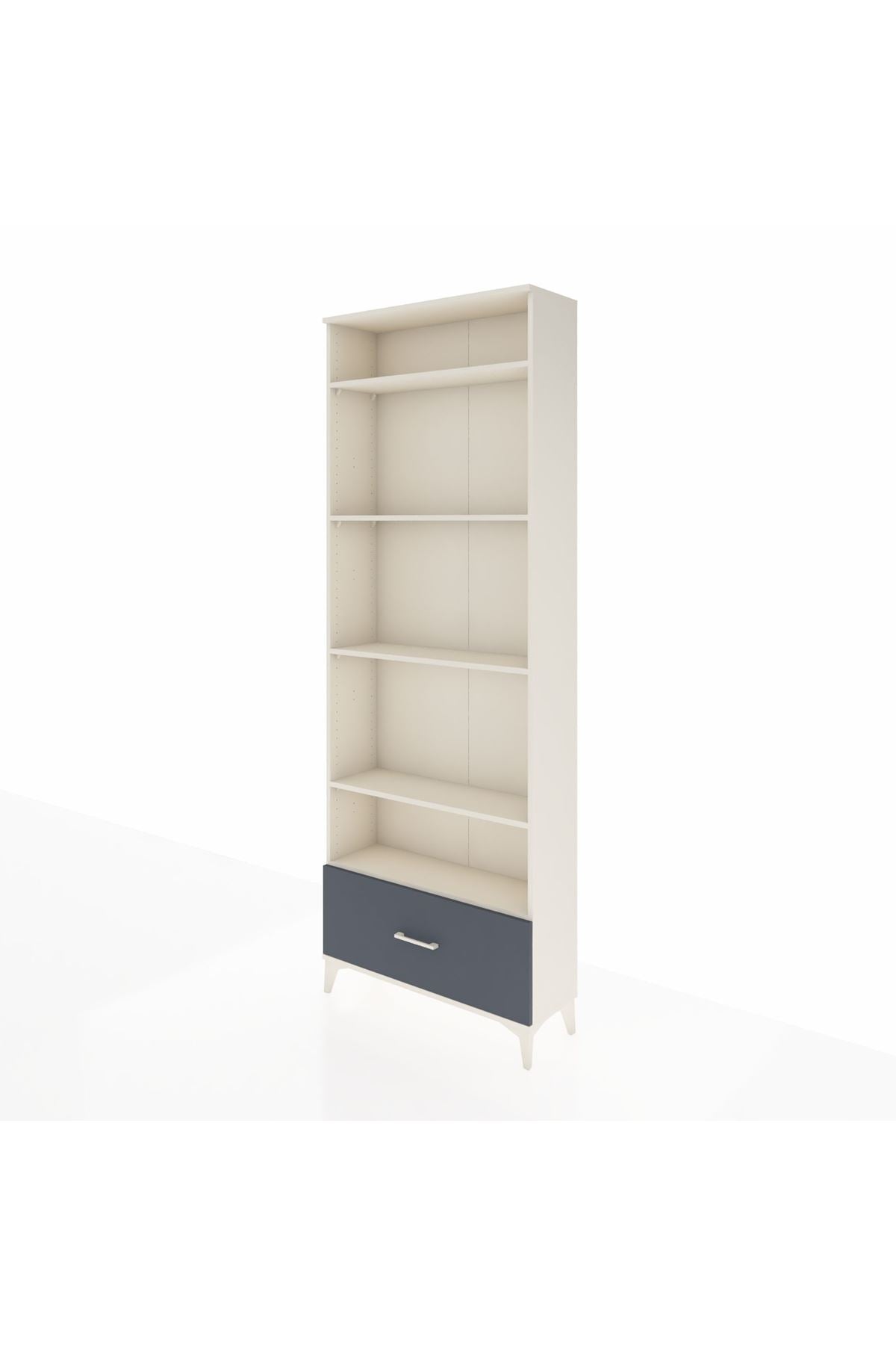 Arges Dolap 5 Raflı Tek Çekmeceli 88x30x243 Aytaşı-Antrasit