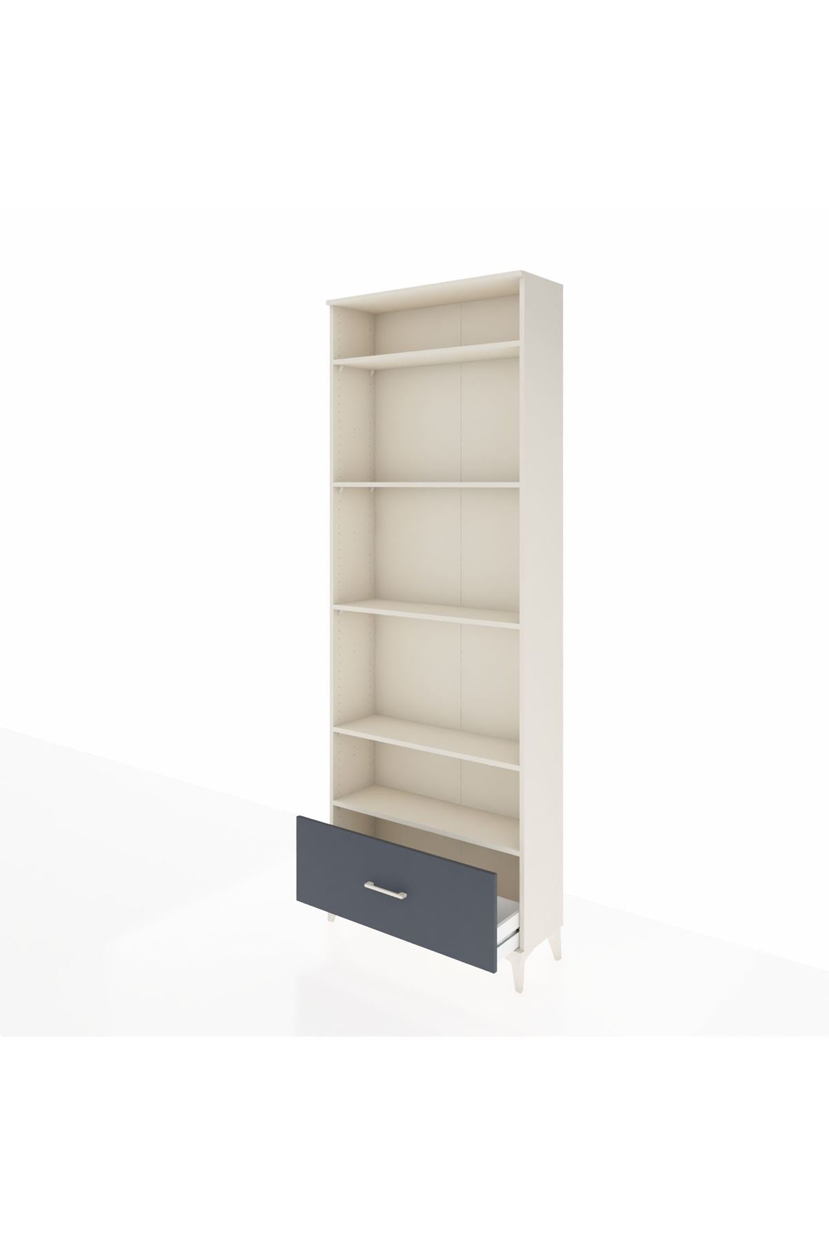 Arges Dolap 5 Raflı Tek Çekmeceli 88x30x243 Aytaşı-Antrasit