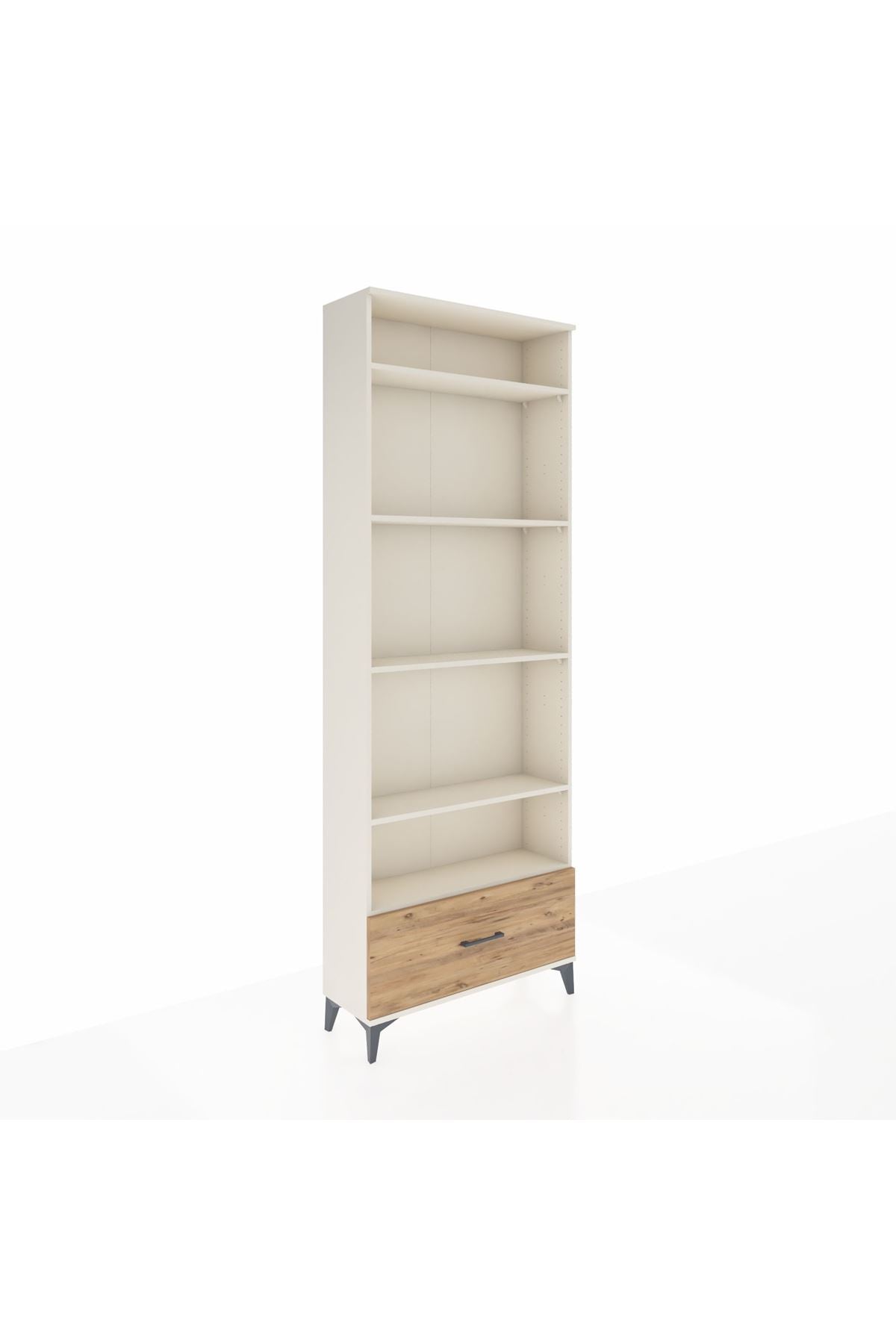 Arges Dolap 5 Raflı Tek Çekmeceli 88x30x243 Aytaşı-Çam