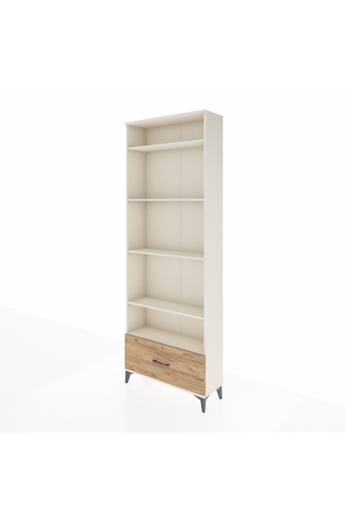 Arges Dolap 5 Raflı Tek Çekmeceli 88x30x243 Aytaşı-Çam