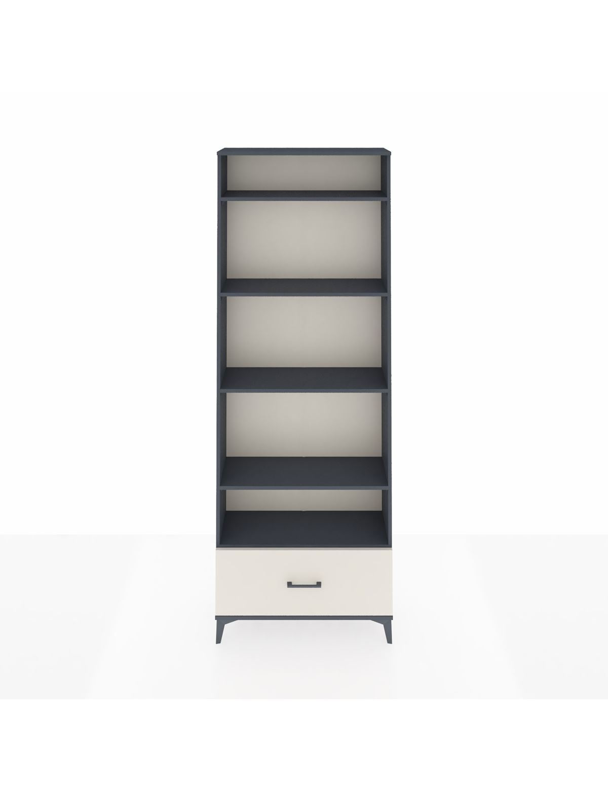 Arges Dolap 5 Raflı Tek Çekmeceli 88x30x243 Antrasit-Aytaşı