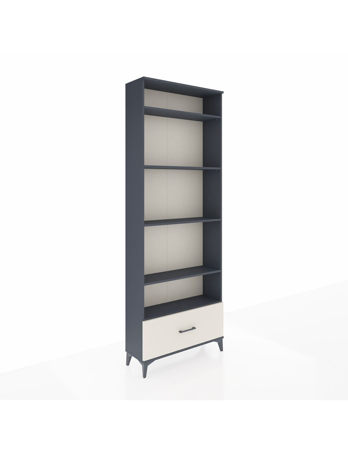 Arges Dolap 5 Raflı Tek Çekmeceli 88x30x243 Antrasit-Aytaşı