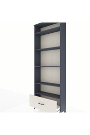 Arges Dolap 5 Raflı Tek Çekmeceli 88x30x243 Antrasit-Aytaşı