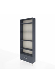 Arges Dolap 5 Raflı Tek Çekmeceli 88x30x243 Antrasit-Antrasit