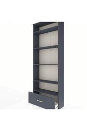 Arges Dolap 5 Raflı Tek Çekmeceli 88x30x243 Antrasit-Antrasit