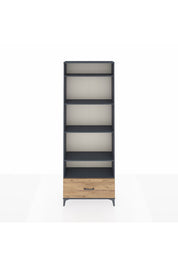 Arges Dolap 5 Raflı Tek Çekmeceli 88x30x243 Antrasit-Çam