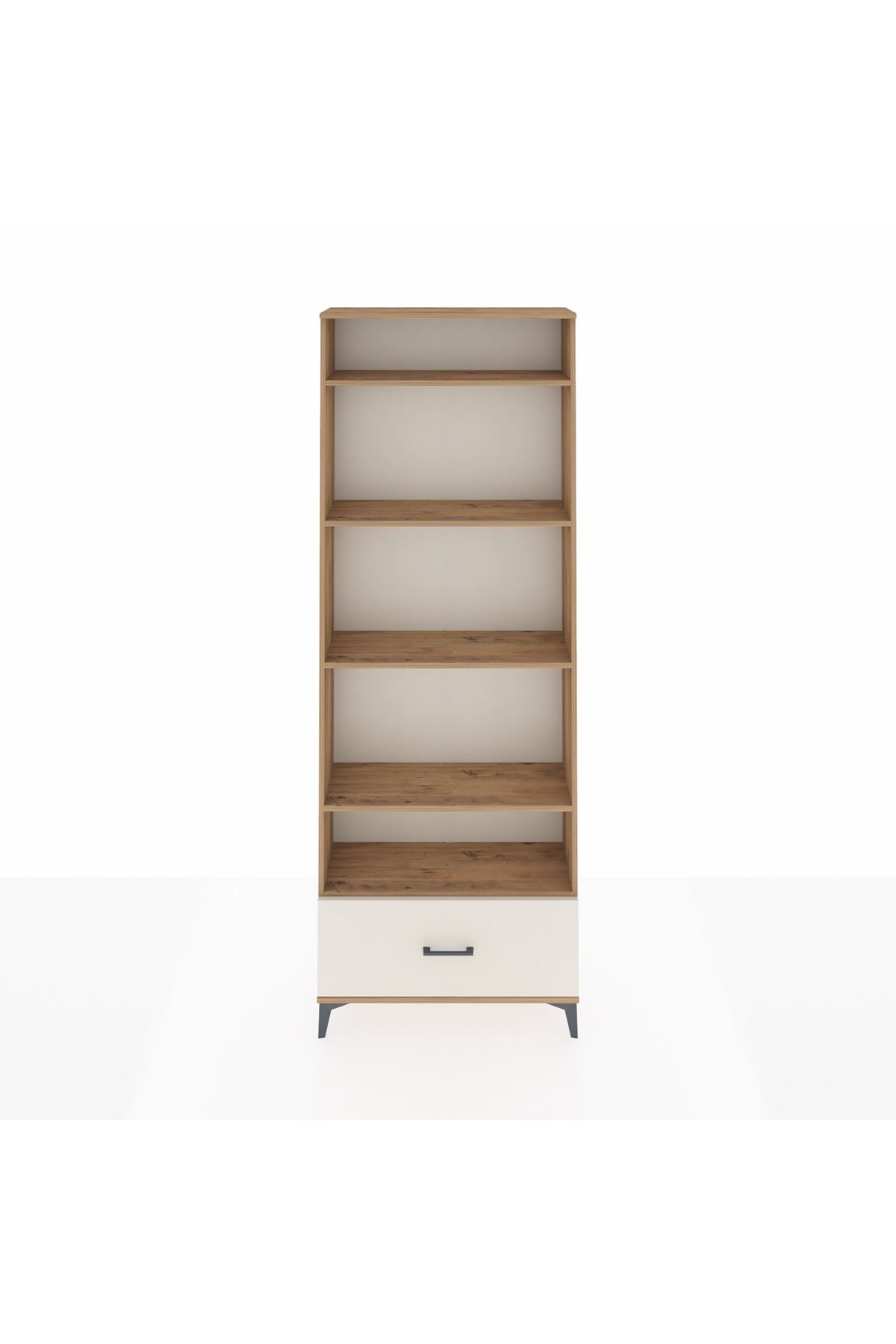 Arges Dolap 5 Raflı Tek Çekmeceli 88x30x243 Çam-Aytaşı