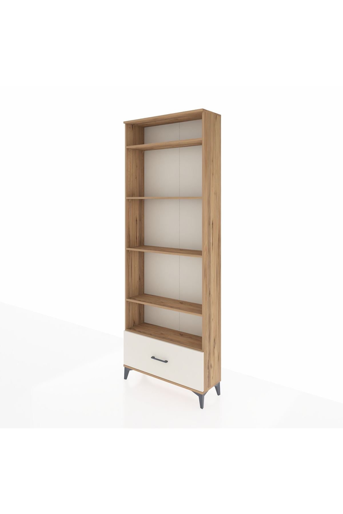 Arges Dolap 5 Raflı Tek Çekmeceli 88x30x243 Çam-Aytaşı