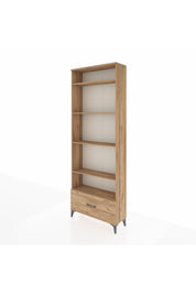 Arges Dolap 5 Raflı Tek Çekmeceli 88x30x243 Çam-Çam