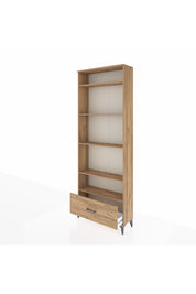Arges Dolap 5 Raflı Tek Çekmeceli 88x30x243 Çam-Çam