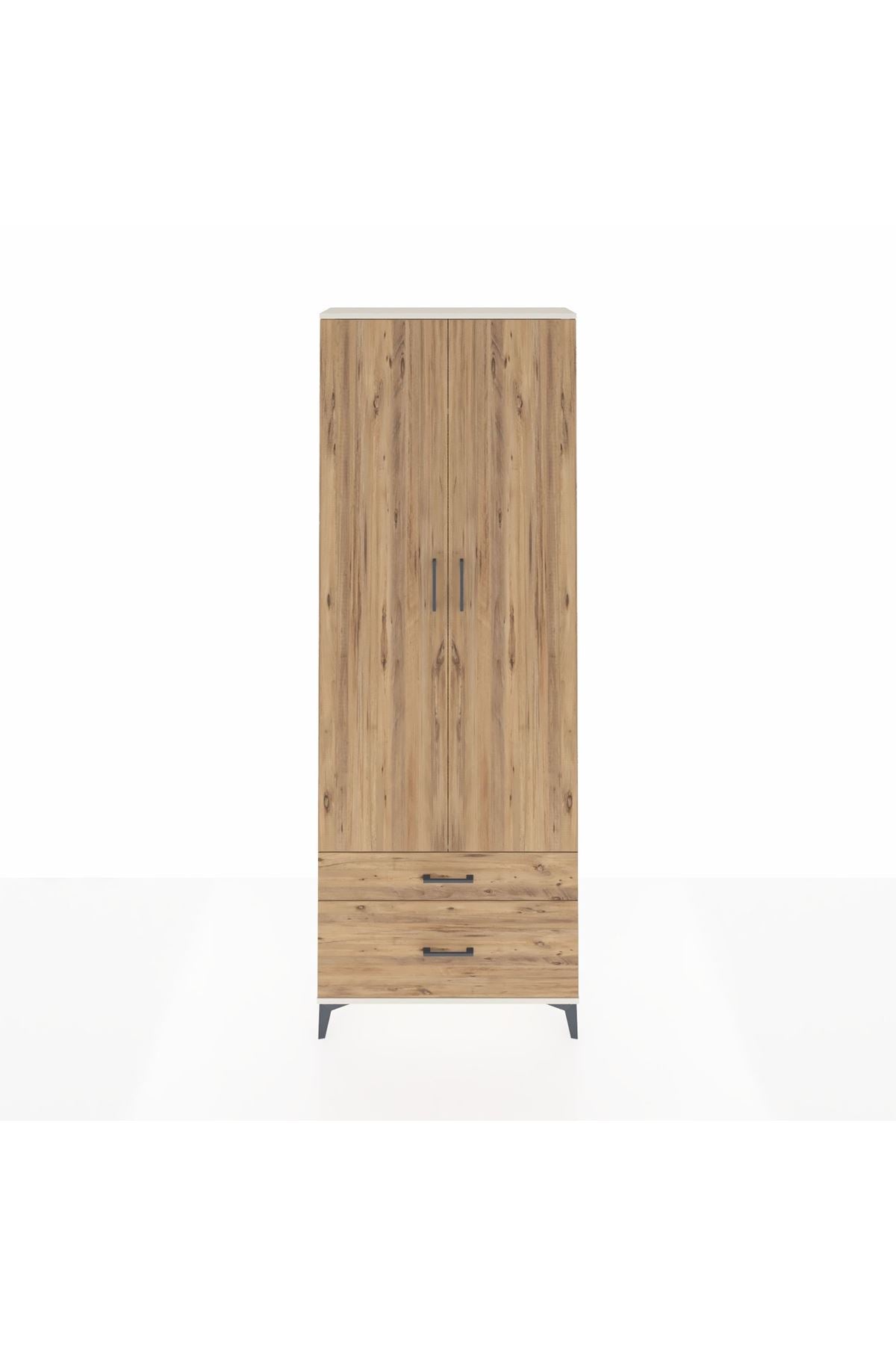 Arges Dolap 4 Raflı 2 Çekmeceli 2 Kapaklı 88x30x243 Aytaşı-Çam