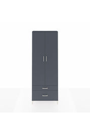 Arges Dolap 4 Raflı 2 Çekmeceli 2 Kapaklı 88x30x243 Antrasit-Antrasit