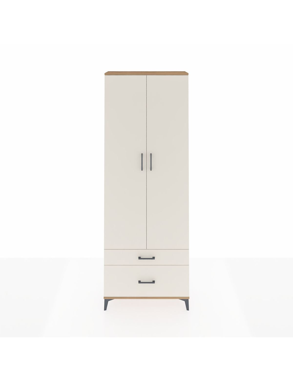 Arges Dolap 4 Raflı 2 Çekmeceli 2 Kapaklı 88x30x243 Çam-Aytaşı