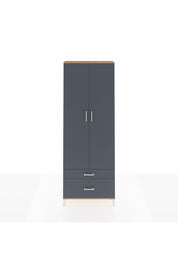 Arges Dolap 4 Raflı 2 Çekmeceli 2 Kapaklı 88x30x243 Çam-Antrasit